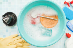 Liquid Dish Soap and Warm Water Method